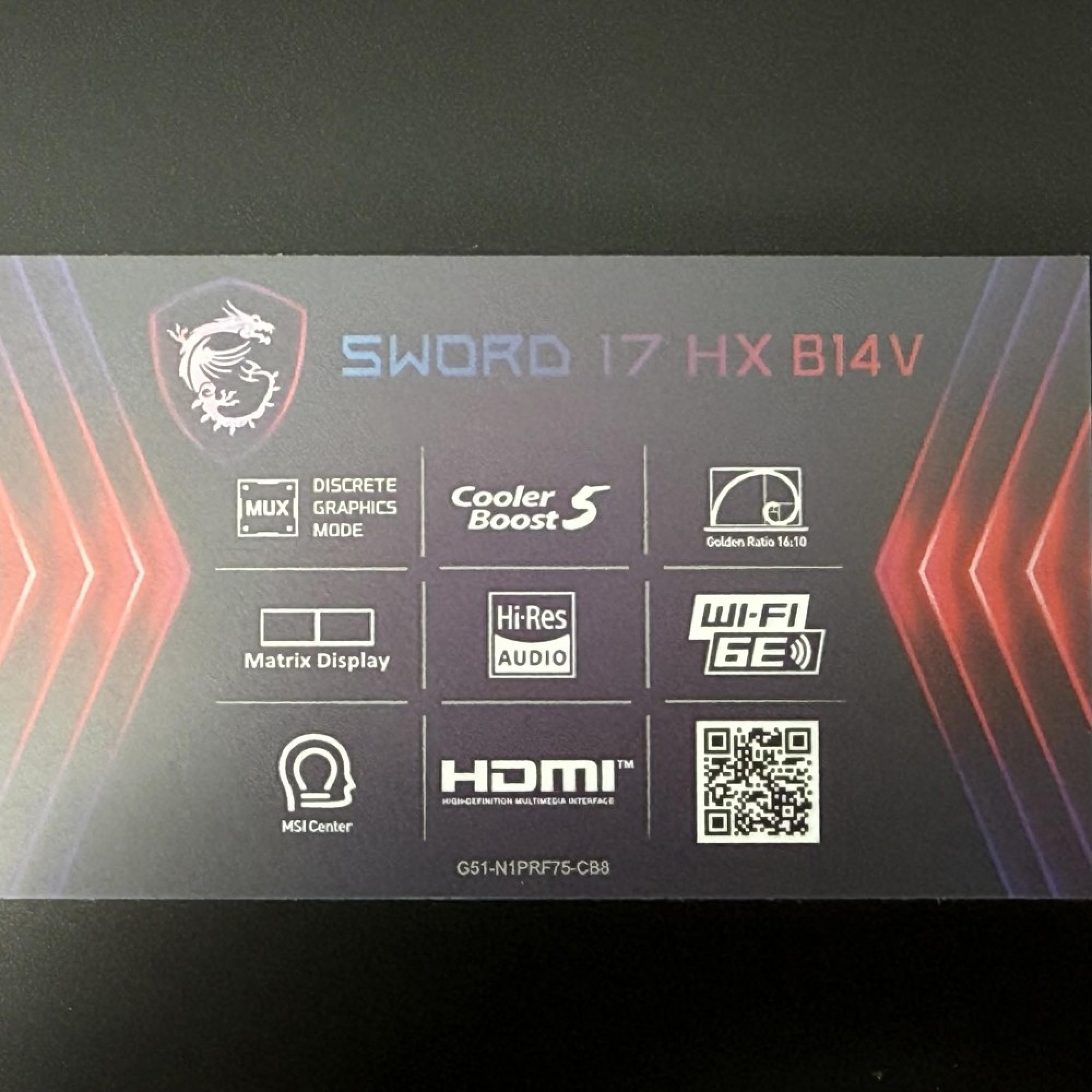 MSI Sword 17 HX B14VGKG